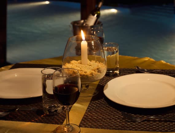 Poolside Dinner